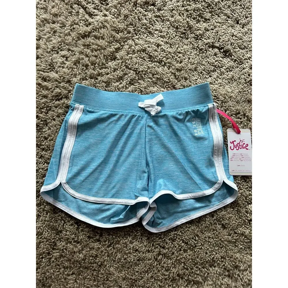LOT of 3 JUSTICE size 7/8 DOLPHIN SHORTS Pink Blue Black NEW WITH TAGS Q24